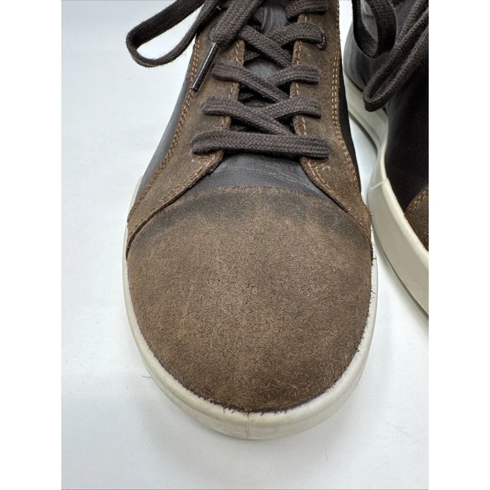 ECCO Men's Collin 2.0 Casual Lace Up Sneaker, Size 10 Leather Coffee Color.